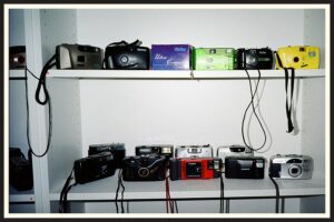 A collection of Point and Shoot film cameras