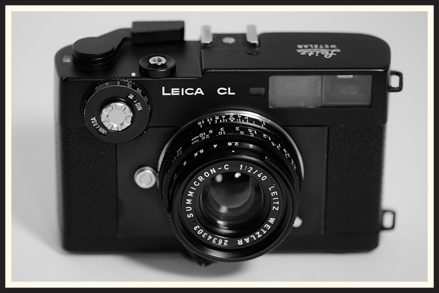 Leica CL rangefinder film camera.