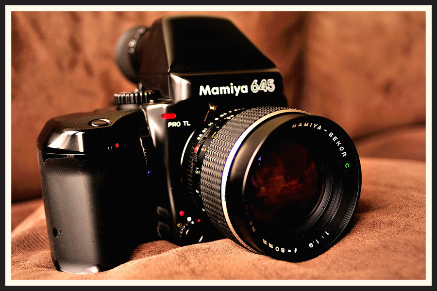 Mamiya 645 Pro medium format film camera.